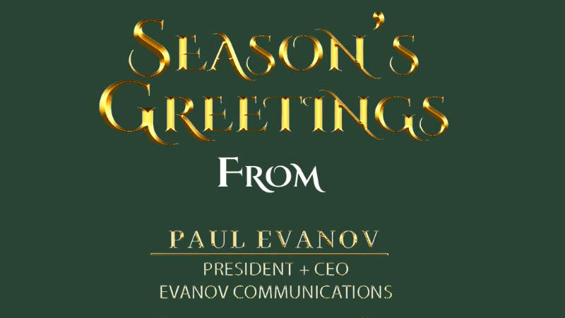 Happy Holidays from Paul Evanov